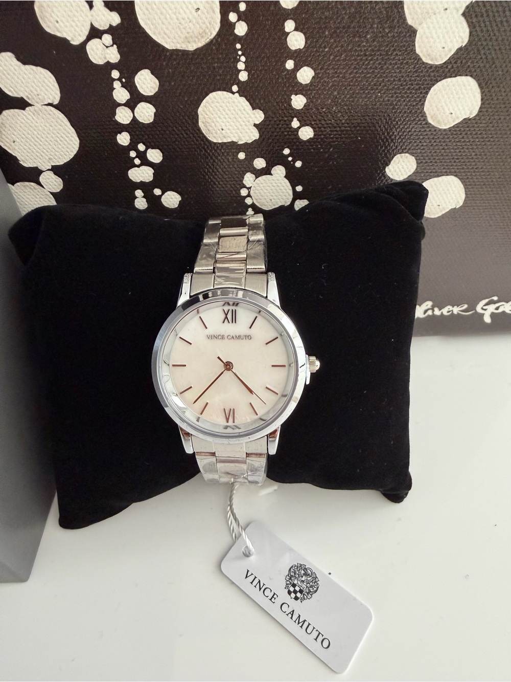 Vince Camuto Silver Bracelet Watch with White Dial